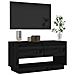 Mobile Porta Tv Nero 74x34x40 Cm In Legno Massello Di Pino - Foto miniatura 9