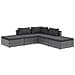 Set Divani da Giardino 5 pz con Cuscini in Polyrattan Grigio - Foto miniatura 2
