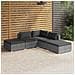 Set Divani da Giardino 5 pz con Cuscini in Polyrattan Grigio - Foto miniatura 1