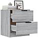 Comodini 2pz Grigio Sonoma In Legno Multistrato - Foto miniatura 6