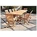 Set Di Mobili Da Giardino In Teak Massiccio Per 10-12 Persone - Tavolo Rettangolare + 8 Sedie + 2 Poltrone Kajang - Foto miniatura 1