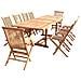 Set Di Mobili Da Giardino In Teak Massiccio Per 10-12 Persone - Tavolo Rettangolare + 8 Sedie + 2 Poltrone Kajang - Foto miniatura 8