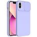 Custodia Tpu Silicone Slide Cover Case Per Apple Iphone X - Xs Lilla - Foto miniatura 1