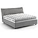 Letto Piazza E Mezza Gloria, Letto Contenitore Con Rivestimento In Tessuto, 100% Made In Italy, Apertura Frontale, Adatto Per Materasso Cm 120x190, Grigio - Foto miniatura 2