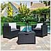 Set Salotto Da Esterno Neptune, Set Da Giardino Con Cuscini, Salottino Indoor E Outdoor Effetto Rattan, 100% Made In Italy, Antracite - Foto miniatura 1