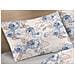 Completo Lenzuola Letto 100% Cotone Disegno Rose Floreale Fiori Romantico Mod Rp Made In Italy 2 Piazze Blu - Foto miniatura 4