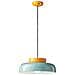 Sospensione Vintage Decò Maracana Ceramica-vetro Tuchese-giallo 1 Luce E27 - Foto miniatura 4