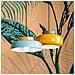 Sospensione Vintage Decò Maracana Ceramica-vetro Tuchese-giallo 1 Luce E27 - Foto miniatura 6