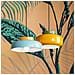 Sospensione Vintage Decò Maracana Ceramica-vetro Tuchese-giallo 1 Luce E27 - Foto miniatura 3