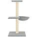 Albero Per Gatti Con Tiragraffi In Sisal Grigio Chiaro 72 Cm - Foto miniatura 3