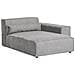 Chaise Longue Versione Sinistra Hellnar Tessuto Grigio - Foto miniatura 7