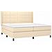 Letto A Molle Materasso E Led Bianco 200x200cm In Tessuto - Foto miniatura 3