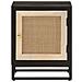 Comodino Nero 40x30x50 Cm In Legno Massello Di Mango E Ferro - Foto miniatura 3
