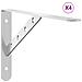 Staffe Per Mensola 4 Pz 30x2,5x15,5 Cm In Acciaio Inox Argento - Foto miniatura 1