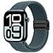 Cinturino Starlight In Nylon Intrecciato Per Apple Watch Darkgreen S - Foto miniatura 3