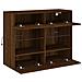 Mobile TV a Parete con Luci LED Rovere Marrone 78,5x30x60,5 cm - Foto miniatura 2