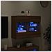 Mobile TV a Parete con Luci LED Rovere Marrone 78,5x30x60,5 cm - Foto miniatura 3