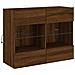 Mobile TV a Parete con Luci LED Rovere Marrone 78,5x30x60,5 cm - Foto miniatura 9