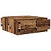 Tavolino da Salotto con Cassetti Legno Antico 100x100x40 cm - Foto miniatura 3