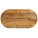 Piano Tavolo 100x40x3,8 Cm Ovale In Legno Massello Di Mango - Foto miniatura 1