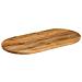 Piano Tavolo 100x40x3,8 Cm Ovale In Legno Massello Di Mango - Foto miniatura 2