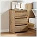 Comodino Rovere Artigianale 40x35x62,5 cm in Legno Multistrato - Foto miniatura 2