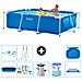 Piscina Fuori Terra - Rettangolo - 260x160x65 Cm - Blu - Include Accessori Coordinati A114 - Foto miniatura 1