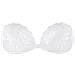 Reggiseno Invisibile Profondo A V In Pizzo E Silicone White B - Foto miniatura 1