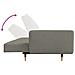 Divano Letto a 2 Posti con 2 Cuscini Grigio Chiaro in Velluto - Foto miniatura 8