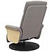 Poltrona Reclinabile Massaggiante Poggiapiedi Tortora Tessuto - Foto miniatura 5