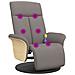 Poltrona Reclinabile Massaggiante Poggiapiedi Tortora Tessuto - Foto miniatura 7