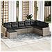 Set Divano da Giardino 8pz con Cuscini Grigio Chiaro Polyrattan - Foto miniatura 2