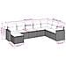 Set Divano da Giardino 8pz con Cuscini Grigio Chiaro Polyrattan - Foto miniatura 3