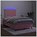Letto a Molle con Materasso e LED Rosa 120x190 cm in Velluto - Foto miniatura 4