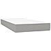 Letto a Molle Materasso e LED Grigio Chiaro 90x200 cm Tessuto - Foto miniatura 6