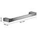 Portasalviette 35 Cm Da Muro In Ottone E Cromall Pi21-35 Serie Pirenei Satinato - Foto miniatura 2