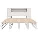 Letto Libreria senza Materasso Bianco 135x190 cm Legno Massello - Foto miniatura 5