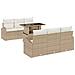 Set Divano da Giardino 7 pcs Beige 100 x 55 x 73 cm Poly Rattan - Foto miniatura 1
