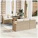 Set Divano da Giardino 7 pcs Beige 100 x 55 x 73 cm Poly Rattan - Foto miniatura 2