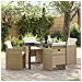 Set da Pranzo per Giardino 5 pcs Beige polyrattan - Foto miniatura 2