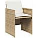 Set da Pranzo per Giardino 5 pcs Beige polyrattan - Foto miniatura 6