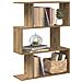 Libreria 3 Ripiani Rovere Artigianale 70x24x97 cm Truciolato - Foto miniatura 2