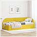 Cornice del letto ad angolo Giallo 100 cm x 200 cm Tessuto - Foto miniatura 2