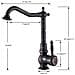 Rubinetto per lavabo da bagno, Blackswan, tipo M37.1, modello nero anticato, misura 28,7 cm - Foto miniatura 4