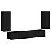 Set mobile TV 4 pcs Nero Legno multistrato - Foto miniatura 1