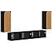 Set mobile TV 4 pcs Nero Legno multistrato - Foto miniatura 9