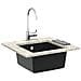 Lavello Nero 430 x 460 mm 80% Quarzo e 20% Resina - Foto miniatura 2