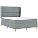 Letto con molle e materasso Grigio Scuro 90x190 cm Tessuto - Foto miniatura 5