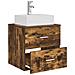 Mobile Lavabo da Parete Rovere Fumo 49,5 x 41 x 62,5 cm - Foto miniatura 2