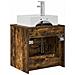 Mobile Lavabo da Parete Rovere Fumo 49,5 x 41 x 62,5 cm - Foto miniatura 4